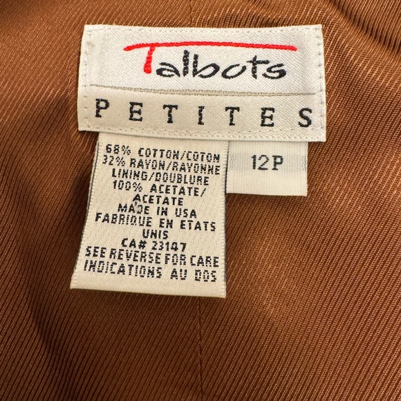 Talbots Petite 12 rich woven vest - Picture 2 of 4